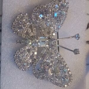 Vintage Sparkling Butterfly Brooch